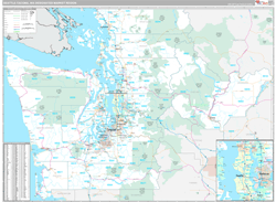 Seattle-Tacoma, WA DMR Wall Map Premium Style