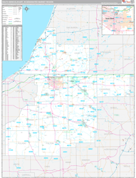 South Bend-Elkhart, IN DMR Wall Map Premium Style