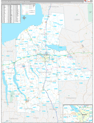 Syracuse, NY DMR Wall Map Premium Style