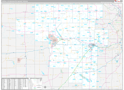 Topeka, KS DMR Wall Map Premium Style