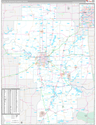 Tulsa, OK DMR Wall Map Premium Style