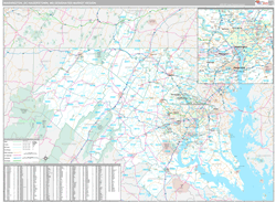 Washington, DC (Hagerstown, MD) DMR Wall Map Premium Style