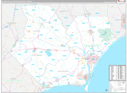 Wilmington, NC DMR Wall Map Premium Style