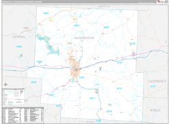 Zanesville, OH DMR Wall Map Premium Style