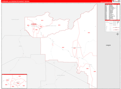 Fairbanks, AK DMR Wall Map Red Line Style