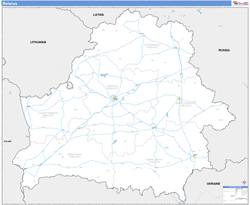Belarus Wall Map Basic Style 2024