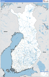 Finland Wall Map Basic Style 2024
