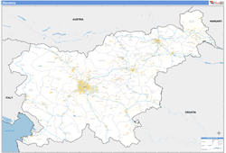 Slovenia Wall Map Basic Style 2025