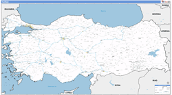 Turkey Wall Map Basic Style 2024