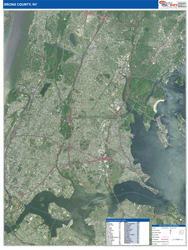 Bronx County, NY Wall Map Satellite Basic Style 2026