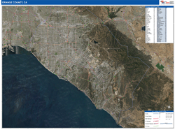 Orange County CA Wall Maps MapSales Orange Ca
