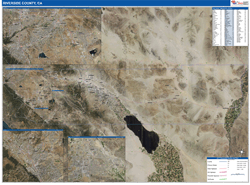 Riverside County, CA Wall Map Satellite Basic Style 2026