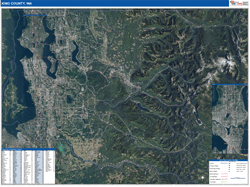 AnchorageBorough (County), AK Wall Map Satellite Basic Style 2024
