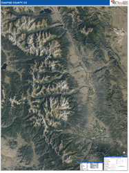 Teton County, WY Wall Map Satellite Pure Style 2026