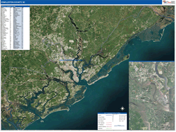Nueces County, TX Wall Map Satellite Pure Style 2026