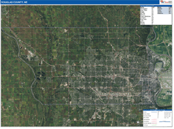 Lauderdale County, MS Wall Map Satellite Pure Style 2026