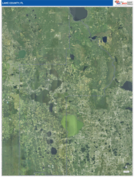Lake County, FL Wall Map Satellite Pure Style 2026