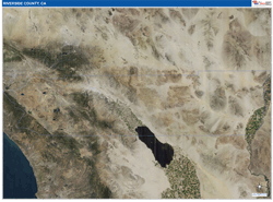 Riverside County, CA Wall Map Satellite Pure Style 2026