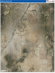 Santa Fe County, NM Wall Map Satellite Pure Style 2026