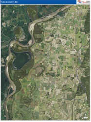 Tunica County, MS Wall Map Satellite Pure Style 2026