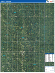 Kossuth County, IA Wall Map Zip Code Satellite ZIP Style 2026