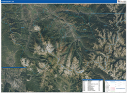 Okanogan County, WA Wall Map Zip Code Satellite ZIP Style 2026