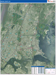 Bronx County, NY Wall Map Zip Code Satellite ZIP Style 2026
