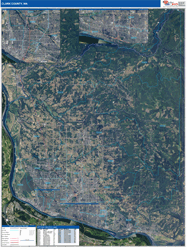 Clark County, WA Wall Map Zip Code Satellite ZIP Style 2026