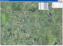 Orange County, FL Wall Map Zip Code Satellite ZIP Style 2026