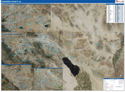 Riverside County, CA Wall Map Zip Code Satellite ZIP Style 2026