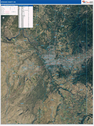 Spokane County, WA Wall Map Zip Code Satellite ZIP Style 2026