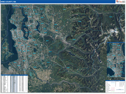 AnchorageBorough (County), AK Wall Map Zip Code Satellite ZIP Style 2024