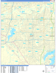 Arlington Wall Map Basic Style 2024