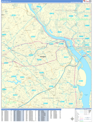 Arlington Wall Map Basic Style 2024