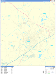 Auburn Wall Map Basic Style 2024