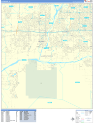 Avondale Wall Map Basic Style 2024