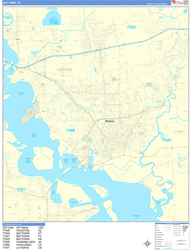 Baytown Wall Map Basic Style 2024