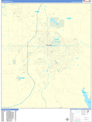 Bloomington Wall Map Basic Style 2024
