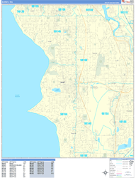 Burien Wall Map Basic Style 2024