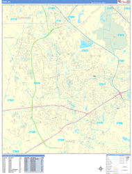 Cary Wall Map Basic Style 2025