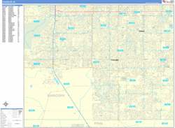 Chandler Wall Map Basic Style 2024