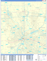 Dayton Wall Map Basic Style 2024