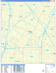 Downey Wall Map Basic Style 2024
