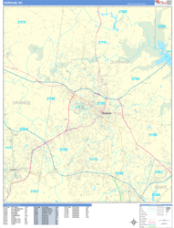 Durham Wall Map Basic Style 2025