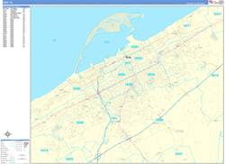 Erie Wall Map Basic Style 2024
