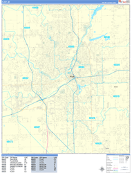 Flint Wall Map Basic Style 2024
