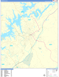 Gainesville Wall Map Basic Style 2024