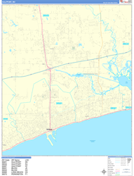 Gulfport Wall Map Basic Style 2024