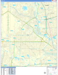Irving Wall Map Basic Style 2024