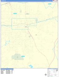 Jackson Wall Map Basic Style 2024